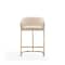 Manhattan Comfort Louvre Counter Stool in Cream and Titanium Gold CS009-CR - alternate 5